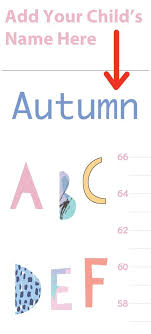 Buy Alphabet Growth Chart Personalized For Boys And Girls