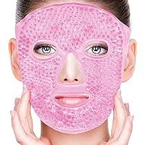 CONBELLA Cold Face Eye Masks Ice Face Mask Hot Cold Compress for Dark Circles, Puffiness, Migraines, Headache, Stress, Redness, Cooling Face Masks