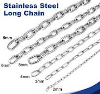 304 Stainless Steel Long Link Chain 2mm 3mm 4mm 5mm 6mm8mm Clothes Drying  Chains