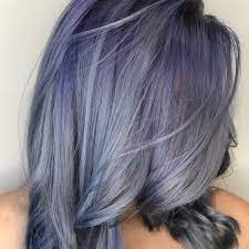Periwinkle Blue Aveda Hair Color By Aveda Artist Halas Formula Formula Pre Lighten To Palest Yellow Tone Wi Aveda Hair Color Hair Color Formulas Aveda Hair