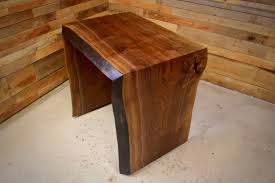 Live Edge Waterfall End Table Nightstand Black Walnut Liveedgewood Liveedgenightstand Liveedge Liveedgeendt Wood End Tables Live Edge Wood End Tables