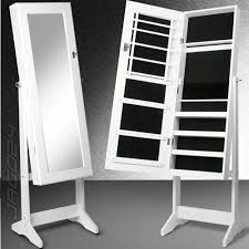 Armoire A Bijoux Avec Miroir Placard Rangement Bague Collier Maquillage Sur Pied Armoire Bijoux Rangement Fabrication De Rangements