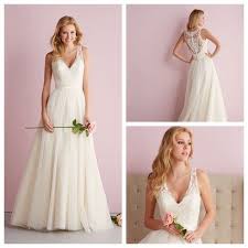 Straps A Line V Neck Wedding Dress With Illusion Back 2449953 Wedding Dresses With Straps V Neck Wedding Dress Online Wedding Dress