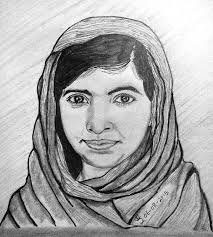 Sometimes it's best to go back to basics and draw something as easy as possible. Malala Yousafzai Pencil Drawings Drawings Art