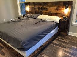 Rustic Wood Headboard Distressed Headboard Reclaim Cabinets Usb Outlets Lights Barnwood Modern Headboard Rustic Headboard Rustic Wood Headboard Headboard With Lights