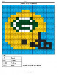 Select from 35627 printable crafts of cartoons, nature, animals, bible and many more. Green Bay Packers Advanced Addition Coloring Squared