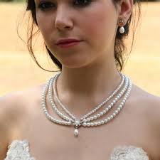 VICTORIA Halskette Antik Silber, Hochzeitshalskette, Brauthalskette,  Chokerhalskette, Perlenkette, Geschenk für Sie