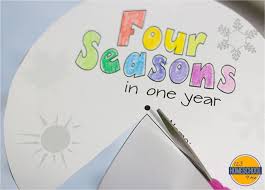 Free printable sorting activity featuring the four seasons. Free Printable Seasons Worksheets W Season Wheel Printable
