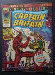 1976 Captain Britain 1 1st Appearance With Rare Bonus Mask Uk Marvel Comics Marvel Comic Books Marvel