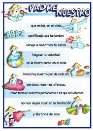 Padre Nuestro Azules Jpg 1132 1600 Prayers For Children Catholic Prayers In Spanish Catholic Kids