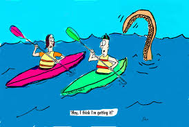 In this scenario, it is always best for a senior, or better yet qualified, member of the club to take charge but in the event that you are the only paddler available. The Dangers Of Kayaking Cartoons By Dom
