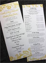 If you are planning for a traditional wedding, a large wedding or a long wedding ceremony, you can let your guests know about it through a wedding program. 30 Wedding Program Design Ideas To Guide Your Party Guest Creative Wedding Programs Wedding Ceremony Programs Wedding Programs