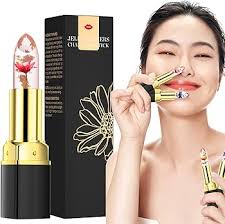 Rossetto Cambia Colore, al Fiore di Gelatina di Cristallo, Lunga Durata  Idratante Impermeabile Balsamo Labbra Aloe Lucidalabbra Trasparente (Rosso)  : ...