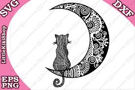 Ready in ai, svg, eps or psd. Cat And The Moon Graphic By Littlekikishop Creative Fabrica