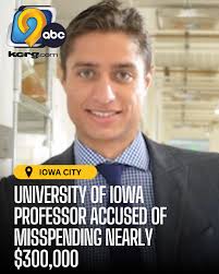 A University of Iowa professor misspent over $294,000 in grants and other  funding for his personal business, according to an investigation by the  Iowa Auditor's Office. Read more here: https://tinyurl.com/y9trmjm9