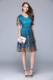 Kaimilan Women Dress Color Blue Peacock Products Peacock