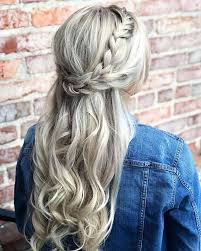 Not only does the coif work on any texture and length of hair, it fits just about every bridal aesthetic, too. Half Up Braided Style Kellgrace Updo Tutorial Hairtutorial Updotutorial Braid Braids Hairstyle Style Stylist Blondehair Longhairdontcare Hairup Hairtrends Bridalhair Formalhair Fashion Beauty Makeup Americansalon Modernsalon