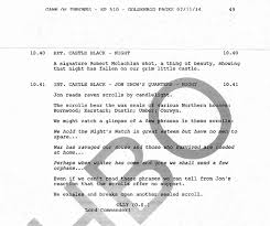 Talking white walkers, drunk jon snow and that damn feather: Game Of Thrones Jon Snow Death Script Pages Revealed Ew Com