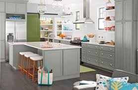 I decided to go for gray cabinets. Trends Kitchen Expo