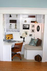 Ensure that all the components of your closet home office are in alliance with each other. Remodelaholic From Closet To Office Nook Guest