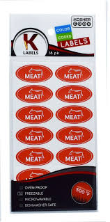 kosher label stickers meat