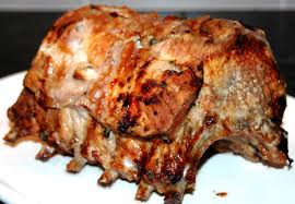 Cook pork roast with minced garlic and 1 onion in a crock pot for 8. Roast Loin Of Pork The Literate Chef