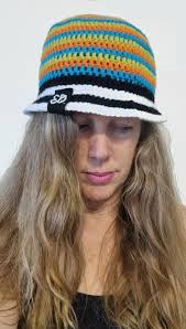 Crochet Hat Summer Winter Bucket Hat Upcycled Yarns