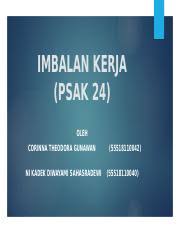 Imbalan pascakerja adalah imbalan kerja (selain pesangonpemutusan kerja) yang terutang setelah pekerjamenyelesaikan masa kerjanya. Ppt Imbalan Kerja Pptx Imbalan Kerja Psak 24 Oleh Corinna Theodora Gunawan Ni Kadek Diwayami Sahasradewi 55518110042 55518110040 Ringkasan Perubahan Course Hero