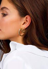 A bit of dazzle, a touch of fascination. Gold Hoop Earrings Stacking Hoops Medium Hoop Earrings Etsy