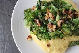 Komatsuna With Creamy Polenta Recipe Vegetable Sides Veggie Sides Creamy Polenta