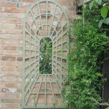 Display two arch mirrors as a pair to give the effect of a window looking. Parallax Perspective Trellis Garden Mirror Free Uk Delivery
