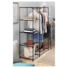 It has 4 fixed and 12 adjustable shelves to neatly stack all your cds, dvds and more. Clothing Racks Portable Closets Target
