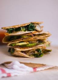 Crispy Mushroom Spinach And Avocado Quesadillas Cookie And Kate Recipe Vegetarian Quesadilla Vegetarian Recipes Food