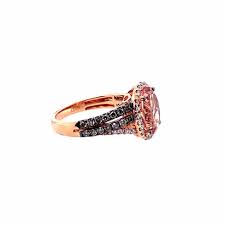 And white diamond accent ring in 14k rose gold. Peach Morganite Nude And Chocolate Diamond Ring By Le Vian Nelson Coleman Jewelers