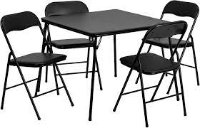 3ds max + fbx obj oth. Amazon Com Flash Furniture 5 Piece Black Folding Card Table And Chair Set Furniture Decor