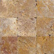 Mosaic tumbled travertine tile multi mounting mesh travertine mosaic tiles brick travertine tile. Ms International Gold 4 In X 4 In Tumbled Travertine Floor And Wall Tile 1 Sq Ft Case Thdw3 T Gld4x4t The Home Depot