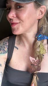 Metallic Butterfly Hair Clips (3-pack)