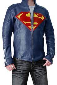 Man Of Steel Superman Jacket Synthetic Leather Xxxl Leather Jacket Leather Jacket With Hood Blue Leather Jacket