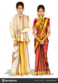 Andra Pradesh Fashion Illustration Sketches Dresses Fashion Illustration Dresses Wedding Couple Cartoon