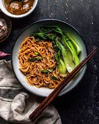 Easy Sesame Noodles Vegan The Plant Based Wok Resep Foto Makanan Fotografi Makanan Makanan