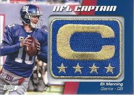 Eli Manning Jersey With Gold Captain Patch
