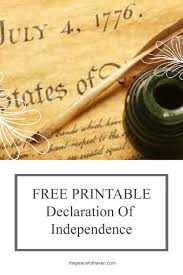 Free Printable Of The Declaration Of Independence The Peaceful Haven In 2020 Free Printables Free Christian Printables Christian Printables