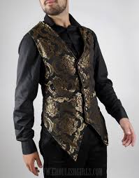 Black And Gold Vest Black And Gold Brocade Men S Vest Clothes Mens Vest Fashion