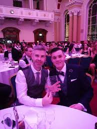 Local man Dean McComb received a "special recognition award" at tonights  Belfast Sports Awards in Belfast City Hall, pictured with local councillor, Steven  Corr. Maith an fear Dean, tá an ceantar bródúil
