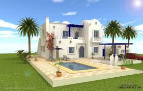 فيلا نمط تونس طابقين مساحه الطابق 100 متر مربع Villa Design Vernacular Architecture House Elevation