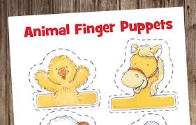 Wrap the tabs of one puppet around the puppeteer's finger, and use tape to secure. Animal Finger Puppets Highlights