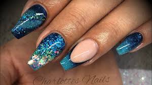 75 gold silver white bling glitter wedding nails koees blog. Short Blue Acrylic Nails With Glitter Novocom Top