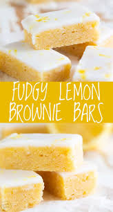 These Fudgy Lemon Brownie Bars Or Lemon Blondies Are Bright And Fresh Just Perfect For The End Of Summer Lemon Brownies Healthy Baking Desserts Lemon Recipes