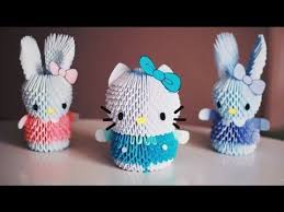 что подарить маме на 8 марта своими руками из бумаги 3d Hello Kitty Iz Bumagi Ili Chto Podarit Mame Na 8 Marta Youtube 3d Origami Iskusstvo Origami Bumaga Dlya Origami