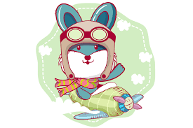 If you do not provide clear attribution to the author and indicate the file name as shown here, you didn't comply. Cute Cartoon Bunny Is Flying On A Plane Graphic By Maniacvector Creative Fabrica